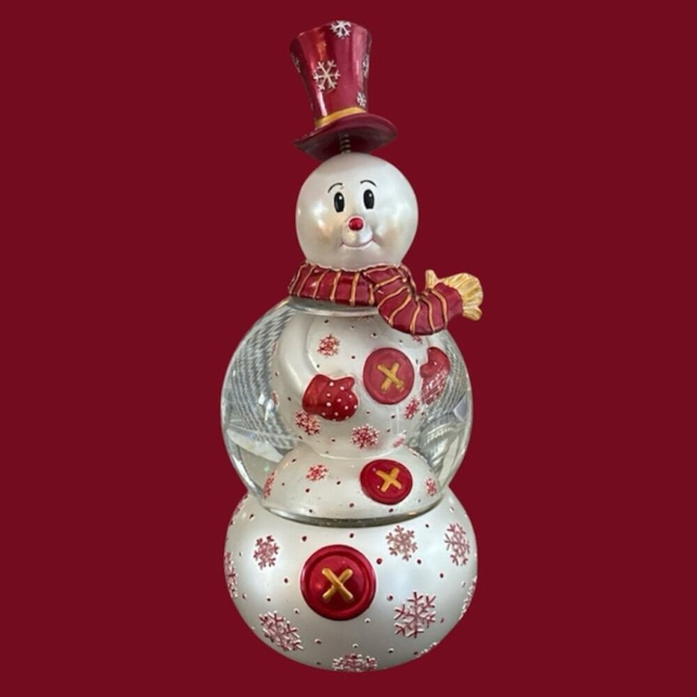 Christopher Radko SNOWSWIRL'S Snowman Musical SnowGlobe Collectible Ornament.
